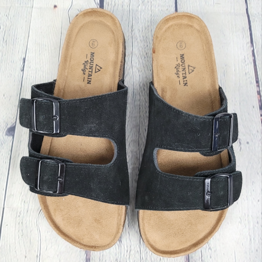MOUNTAIN RIDGE | slip-on buckle strappy cork sandals